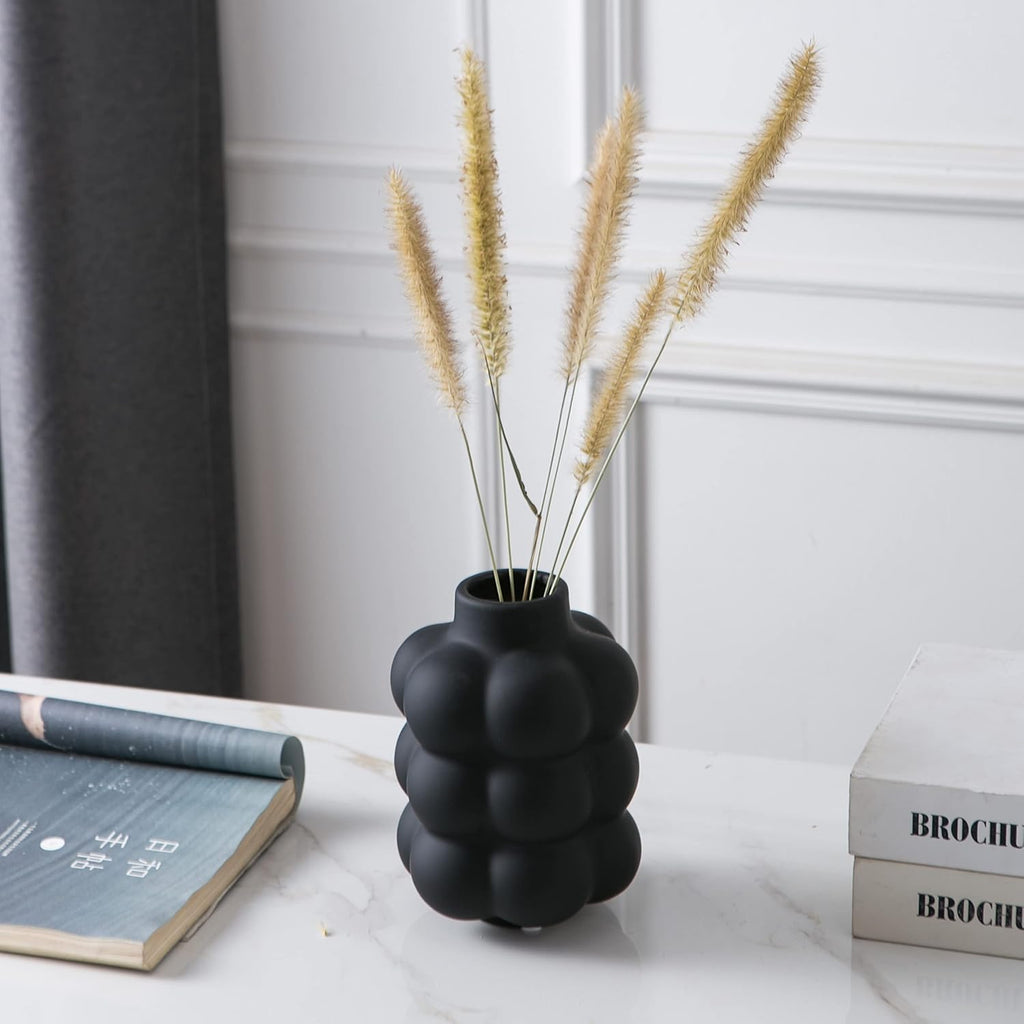Boho Black Flower Vase — 6.7" - View 8