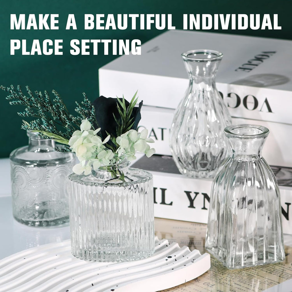 Glass Flower Vase — Set of 4 - View 4