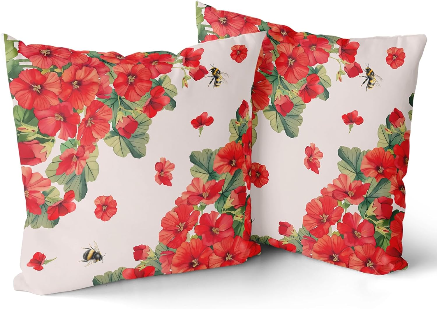 Boho Blue Pillow Cover — 18" — Geranium