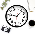 Battery Operated Modern Black Wall Clock — 8" - View 7