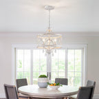Round Farmhouse Gold Chandelier — 3-Light - View 3