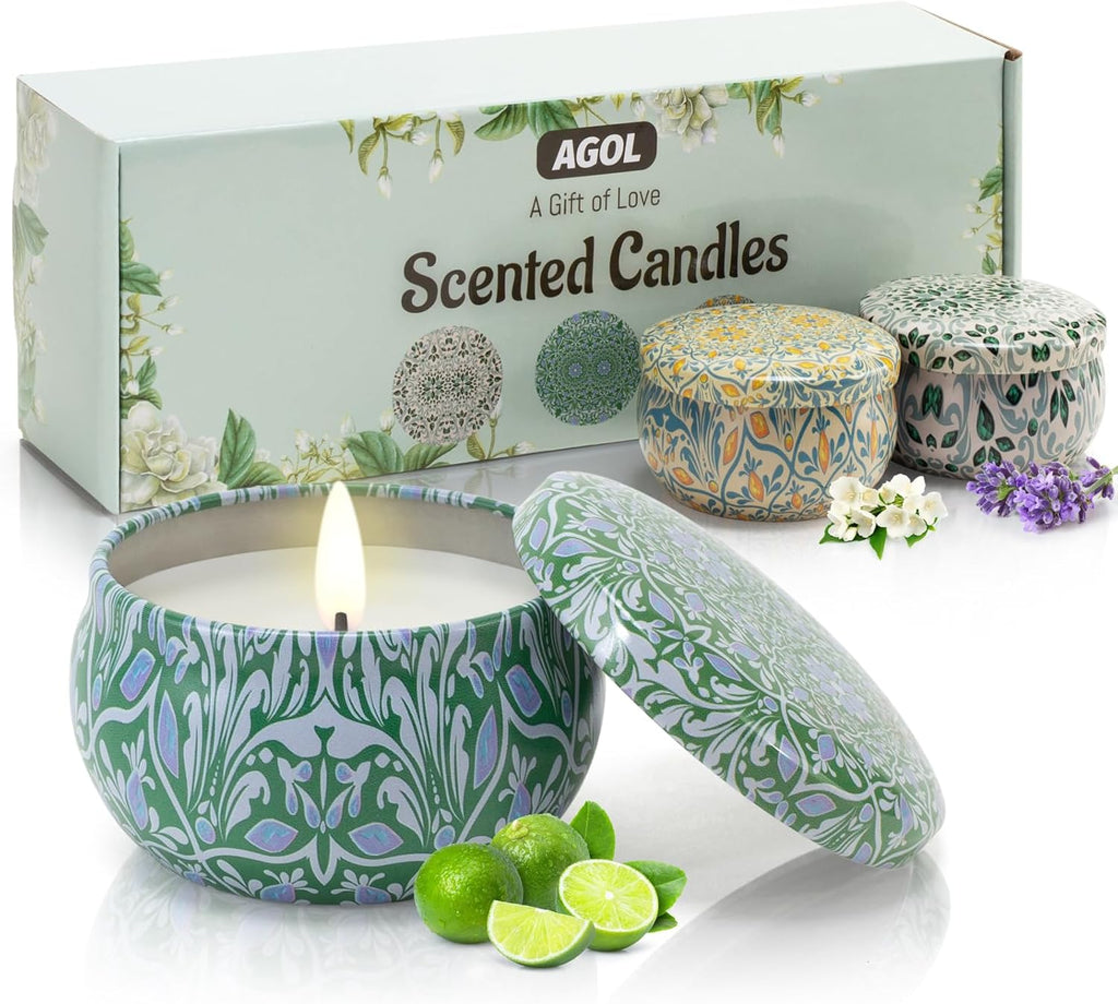 Scented Pink Candle — Lavender+Gardenia+Lemon