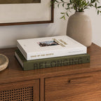 Modern Beige Storage Basket — Set of 2 — Olive & Cream