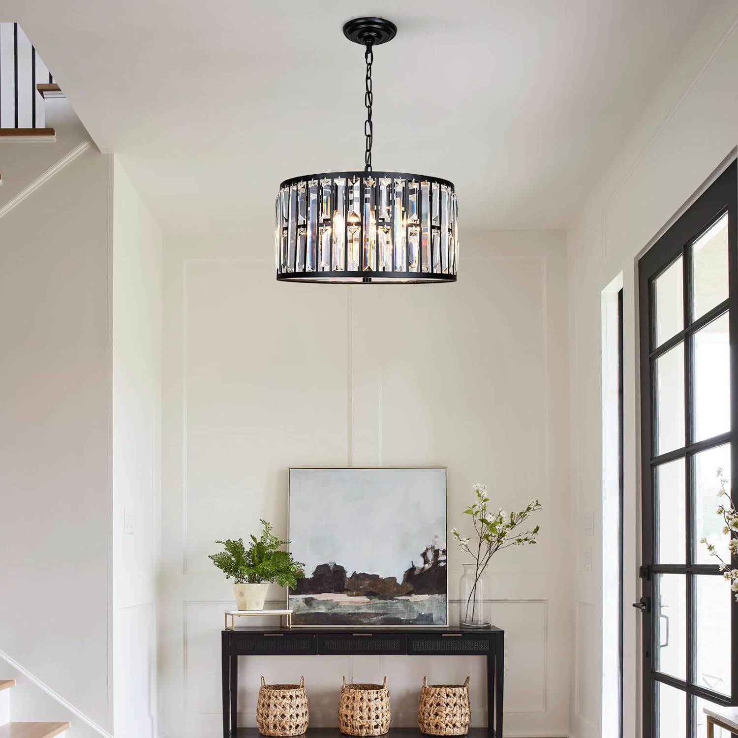 Luxe Glass Chandelier — 16" - View 4