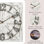 Farmhouse Brown Wall Clock — 24" - View 4