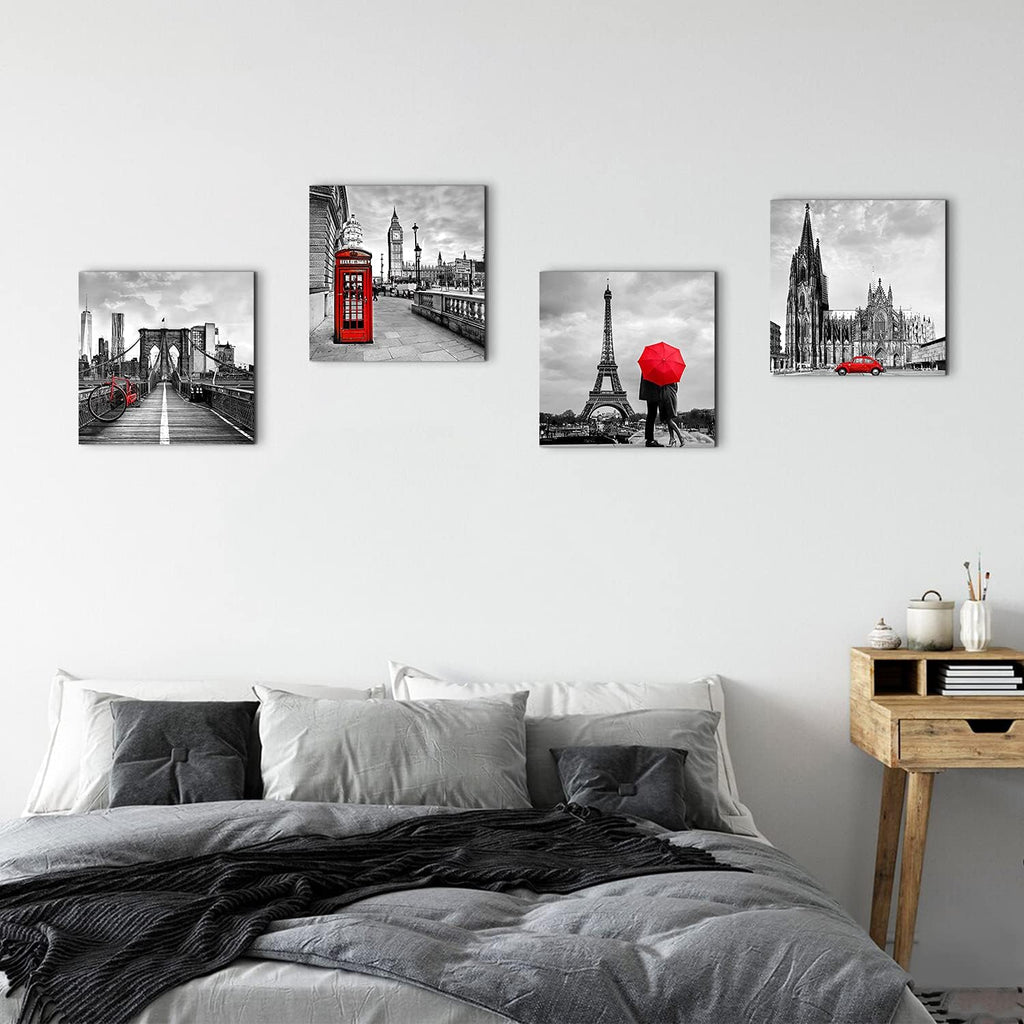 Framed Modern Black Canvas Wall Art — 24" - View 7