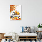 Framed Blue Canvas Wall Art — 12x16 - View 9