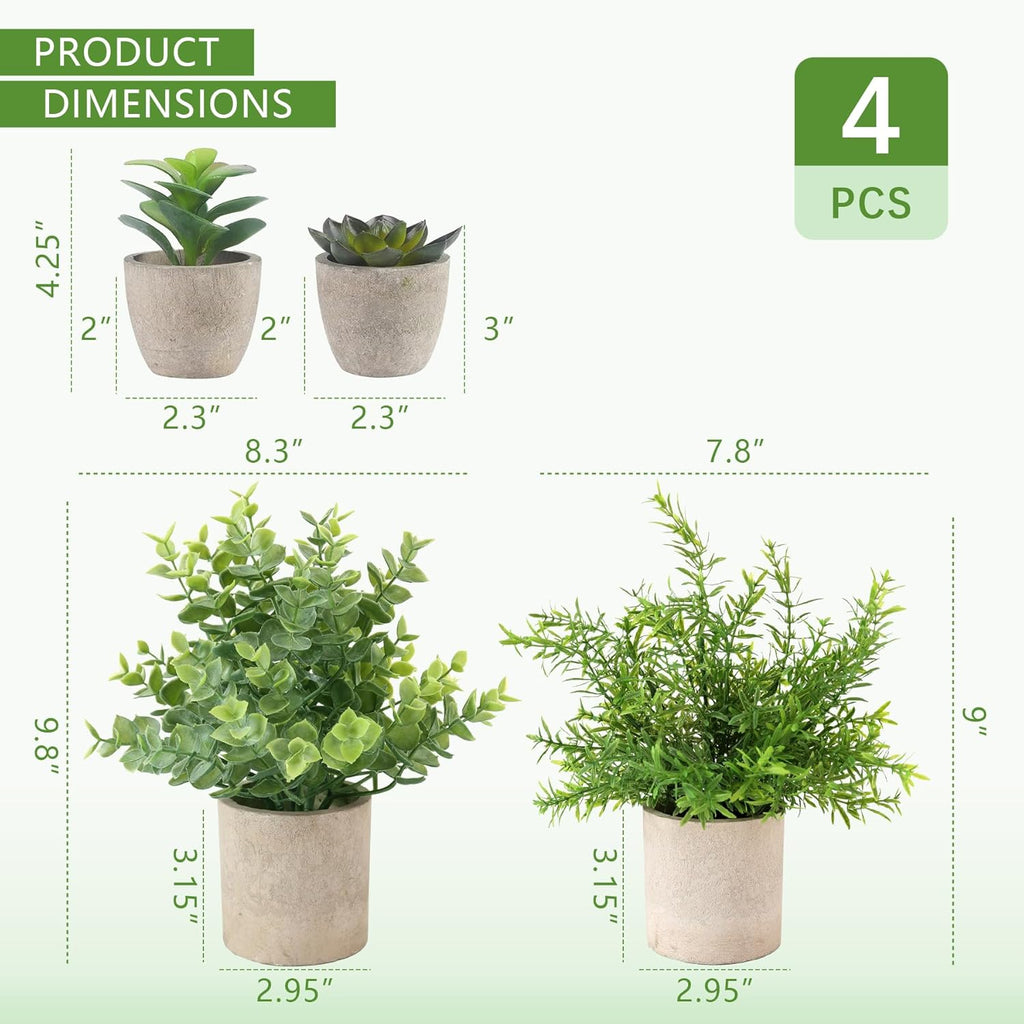 Farmhouse Black Faux Plant — 10" - View 2