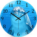Battery Operated Blue Wall Clock — 8" — 12 Inch