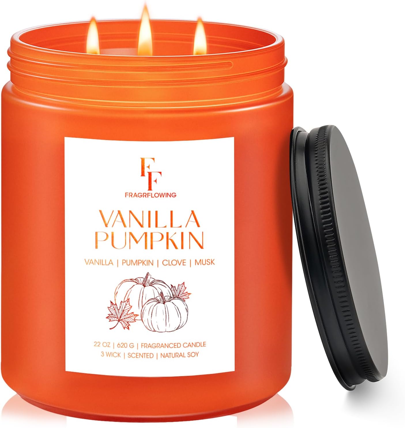 Soy Wax Scented Candle — Vanilla Pumpkin