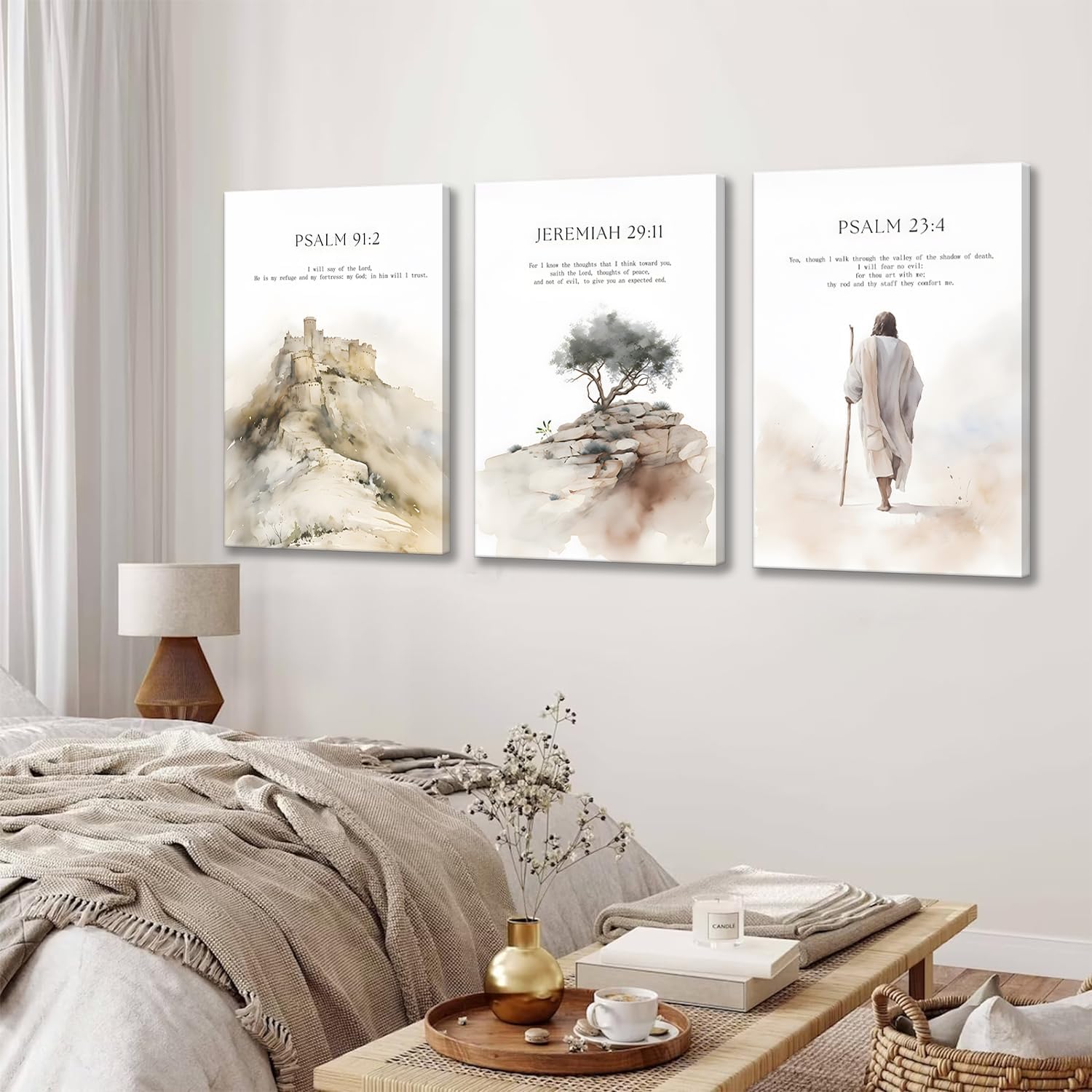 Framed Modern Fabric Wall Decor — 16" - View 2