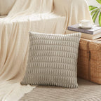 Boho Beige Throw Pillow Cover — 18" - View 2