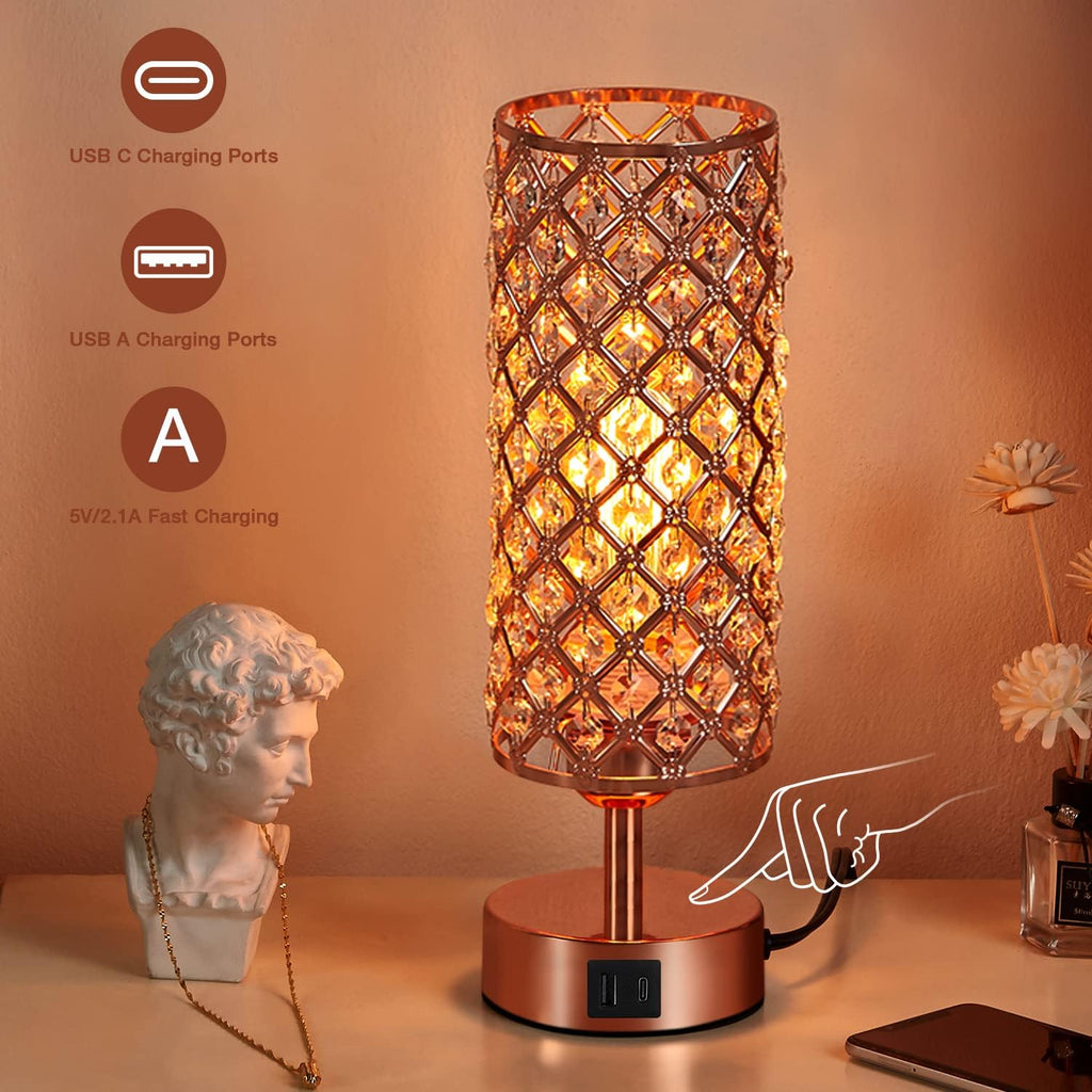 Dimmable Luxe Black Bedside Lamp - View 6