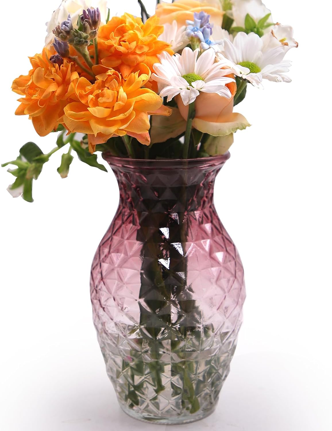 Modern Blue Flower Vase — Red White