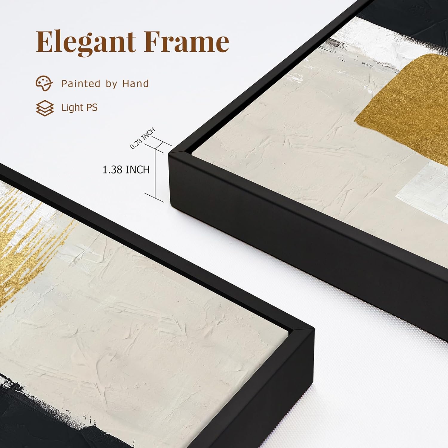 Framed Luxe Gold Canvas Wall Art — 16" - View 3