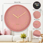 Battery Operated Luxe Gold Wall Clock — 10" - View 5