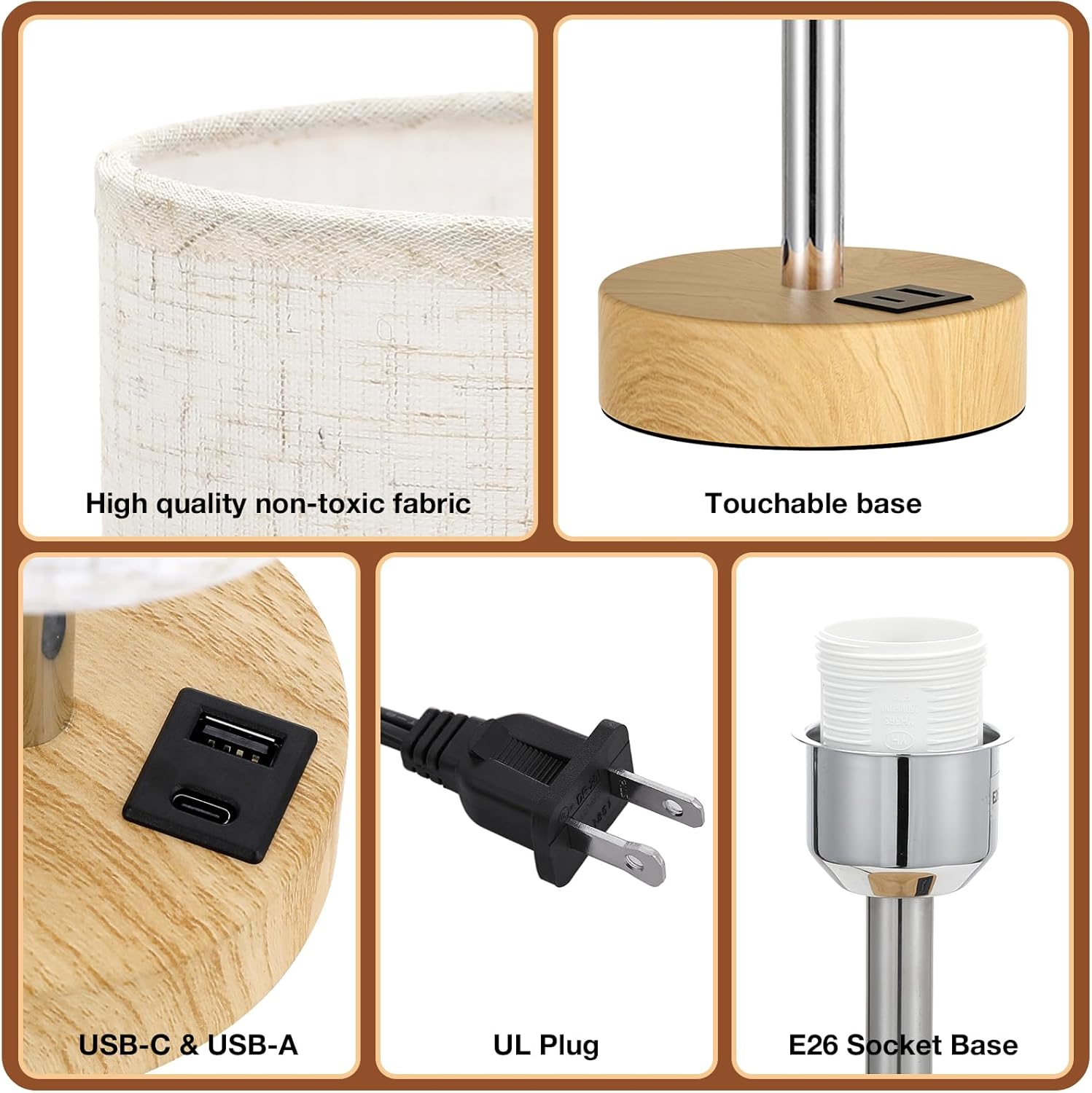 Dimmable Beige Desk Lamp — 14" - View 6