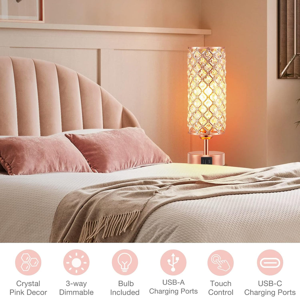 Dimmable Luxe Black Bedside Lamp - View 7