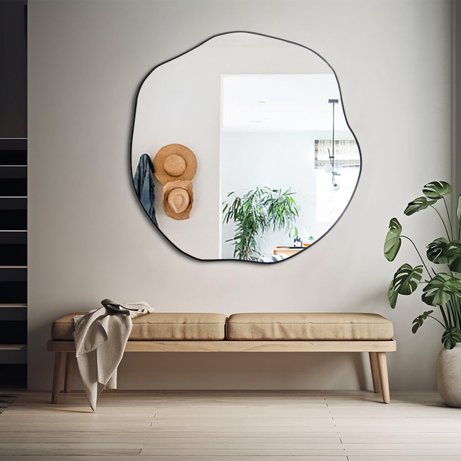 Black Wall Mirror — 35"