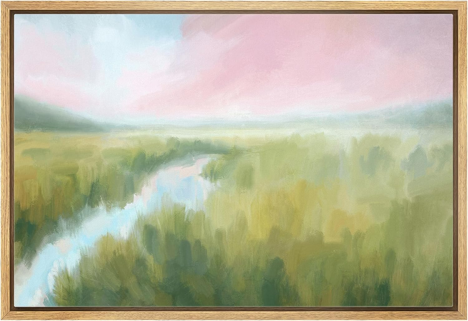 Framed Luxe Grey Wall Art — 16" — 36"L x 24"W