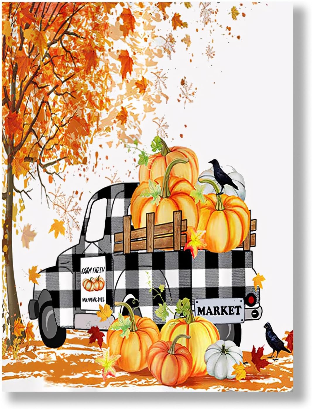 Framed Blue Canvas Wall Art — 12x16 — Fall 019
