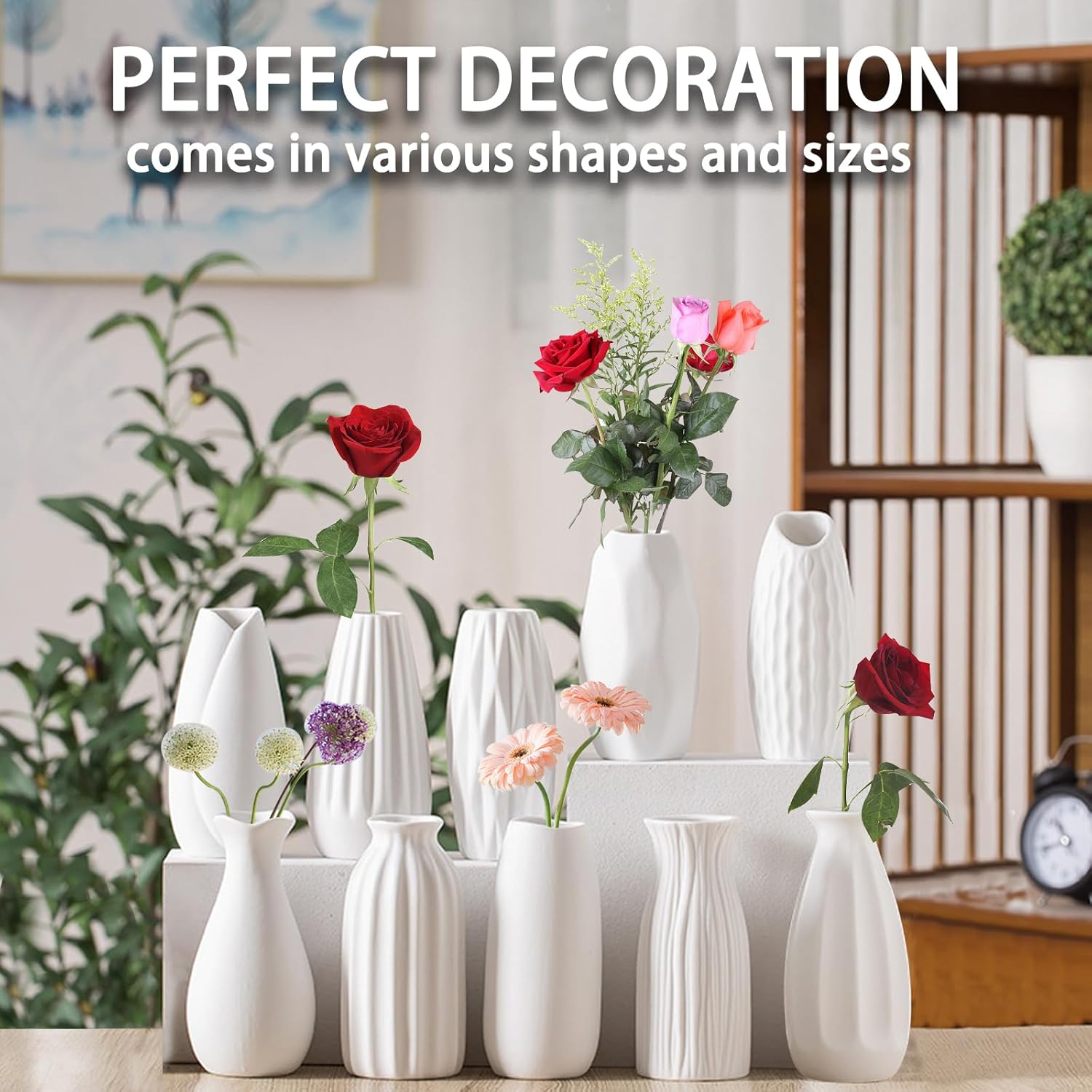 Boho Ceramic Vase — 5" - View 3