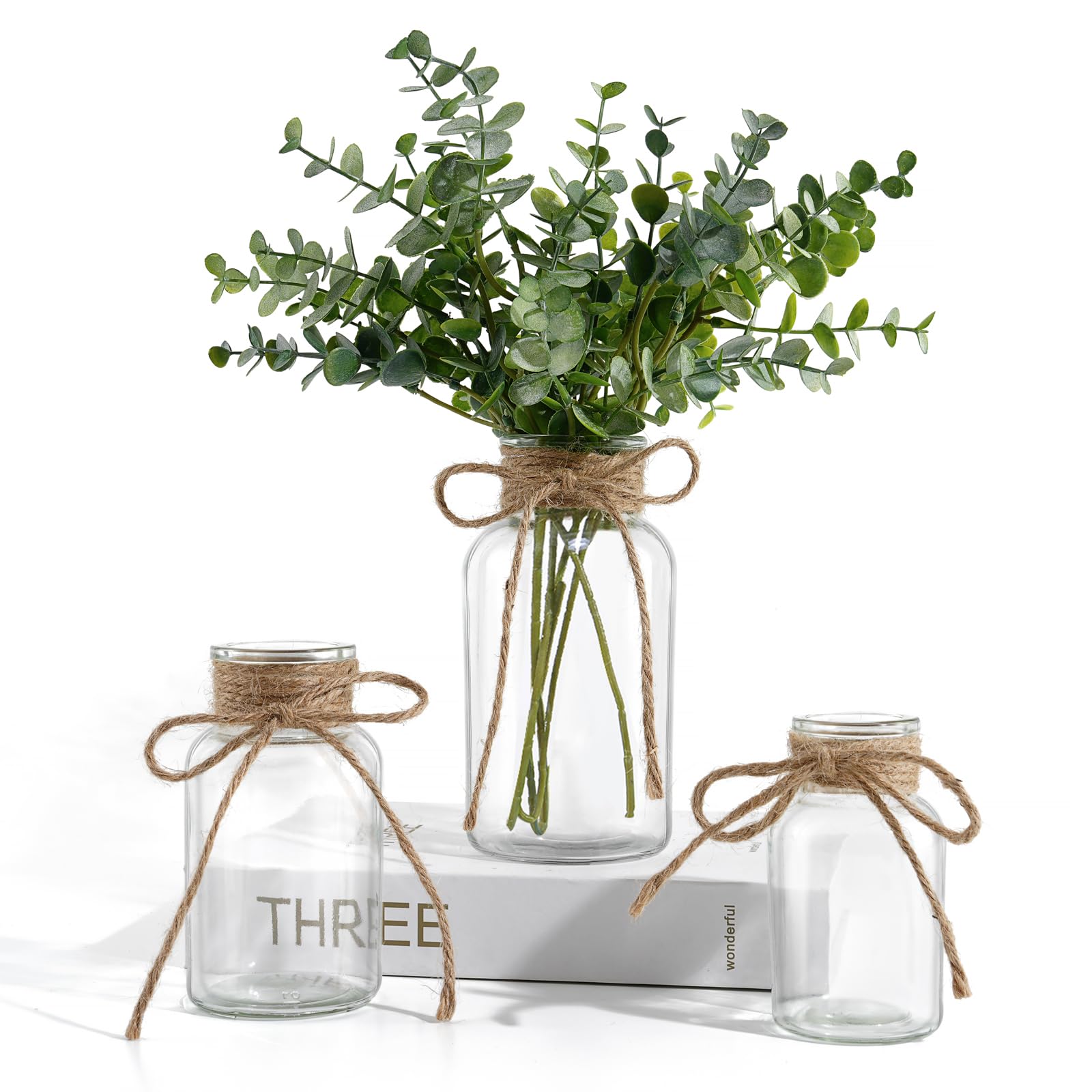 Vintage Farmhouse Grey Vase — Set of 3