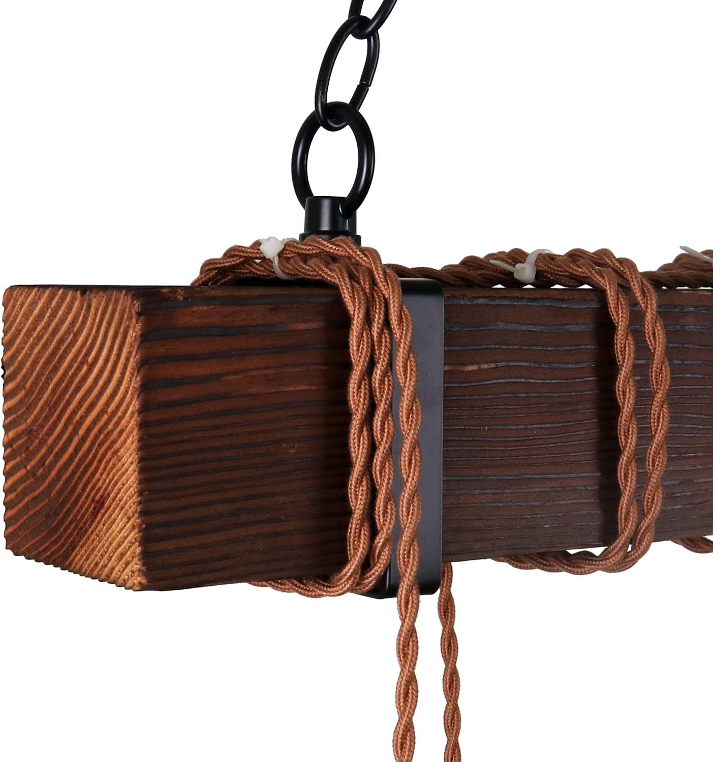 Farmhouse Wood Pendant Light - View 9