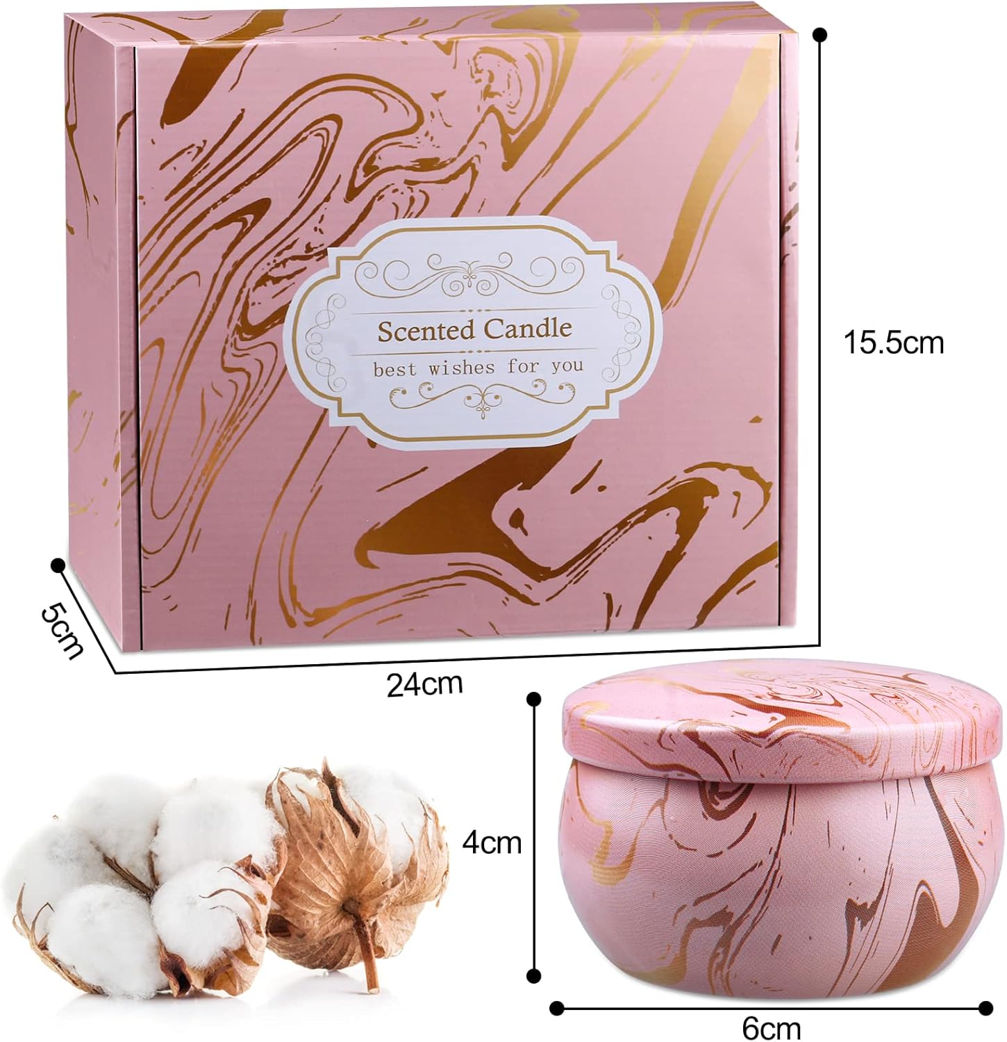 Soy Wax Metal Scented Candle - View 5