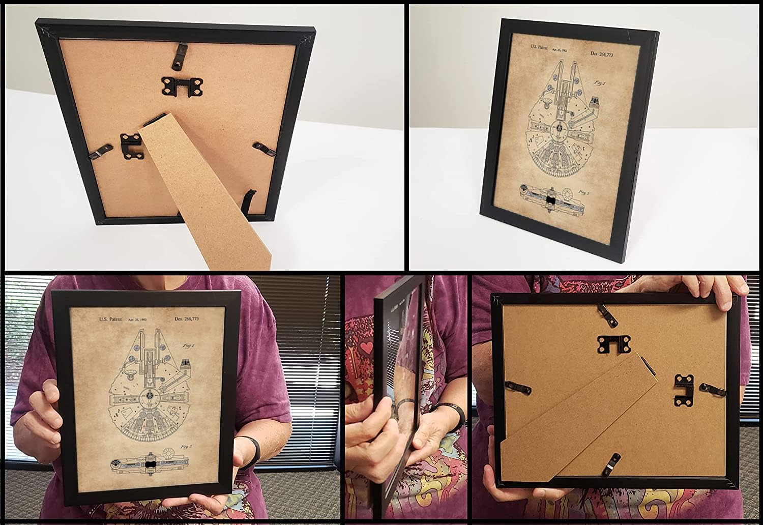 Framed Black Wall Art — 8x10 - View 4