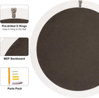 Framed White Round Mirror — 24" - View 4