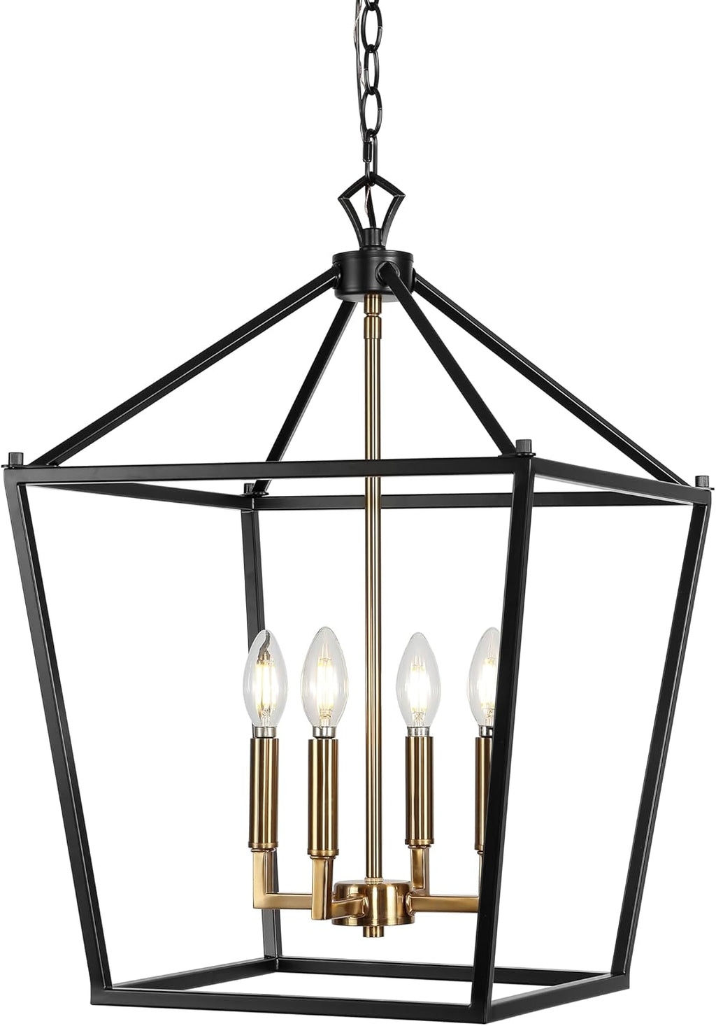 Antique Farmhouse Gold LED Bulb — 4-Light — 16"