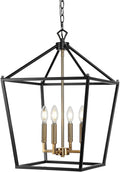 Antique Farmhouse Gold LED Bulb — 4-Light — 16"