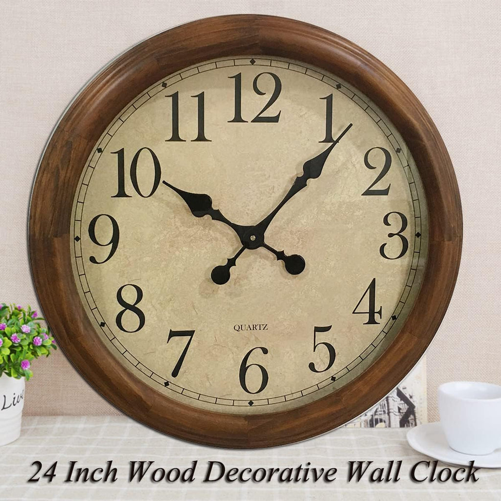 Battery Operated Wood Wall Clock - View 6