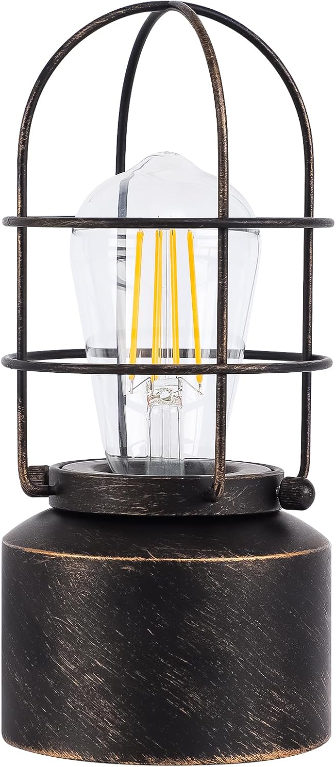 Dimmable Farmhouse Metal Bedside Lamp - View 8