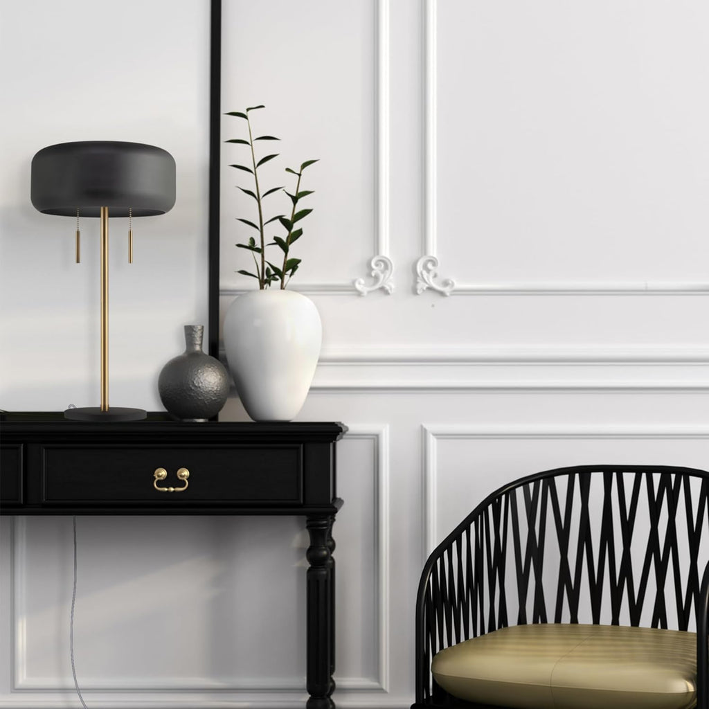 Modern Gold Table Lamp — 2-Light - View 3