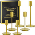 Modern Black Candle — Set of 3 — Gold