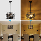 Farmhouse Black Chandelier — 3-Light - View 6