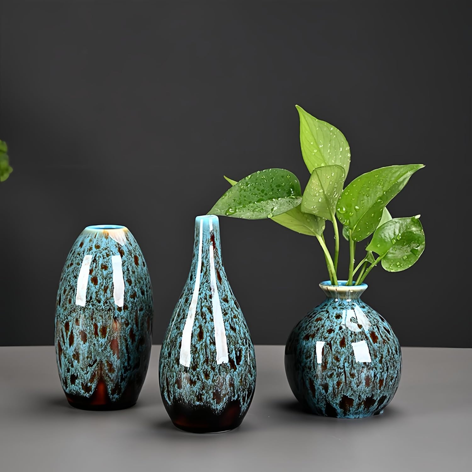 Blue Flower Vase — Set of 3 - View 8