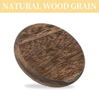 Round Farmhouse Brown Pillar Candle — Set of 2 - View 8