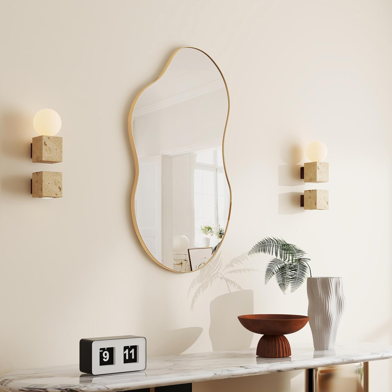Antique Luxe Black Wall Mirror — 20" - View 3