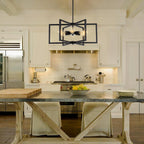Adjustable Farmhouse Black Chandelier — 6-Light - View 8