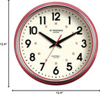 Vintage Mid-Century Beige Wall Clock — 12.4" - View 10