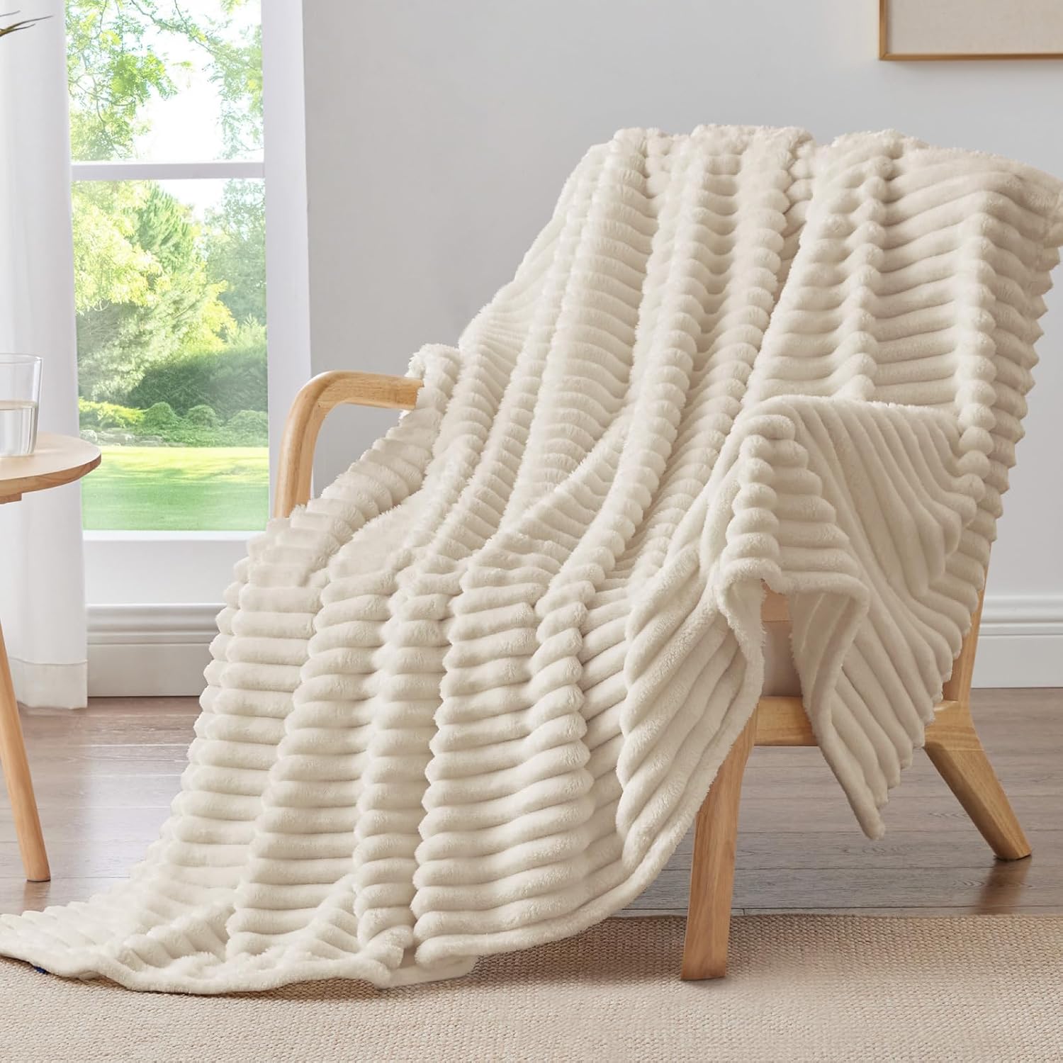 Beige Throw Pillow — 50" — Beige