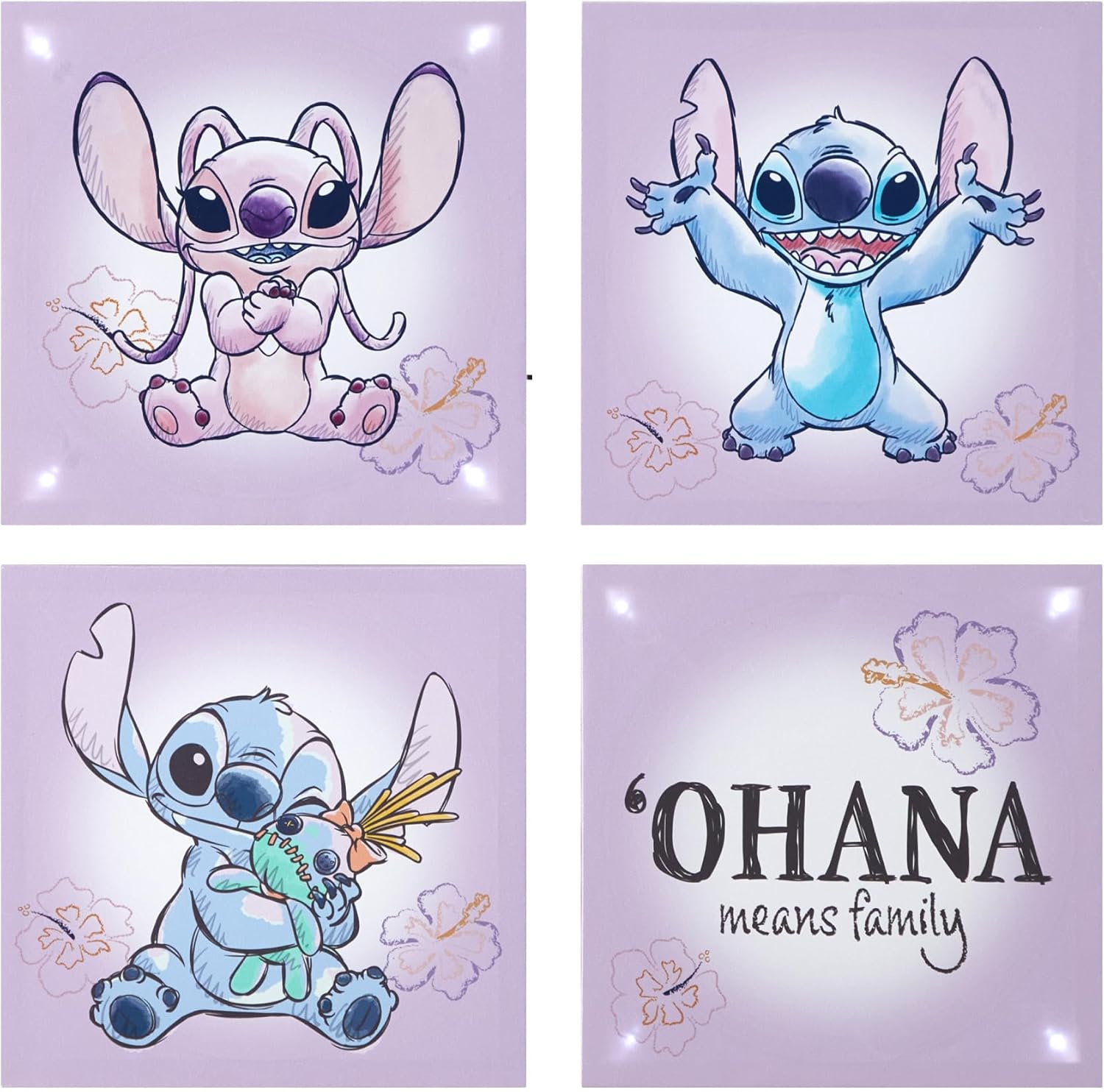 Black Canvas Wall Art — 12" — Stitch