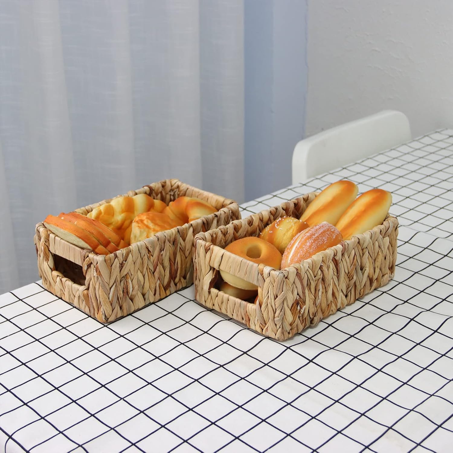 Rectangular Boho Rattan Storage Basket - View 5