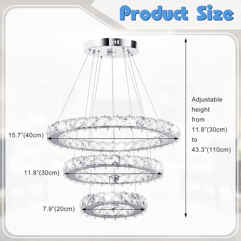 Adjustable Luxe Metal Chandelier - View 2