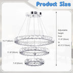 Adjustable Luxe Metal Chandelier - View 2