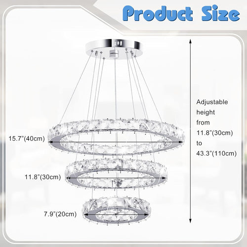 Adjustable Luxe Metal Chandelier - View 2