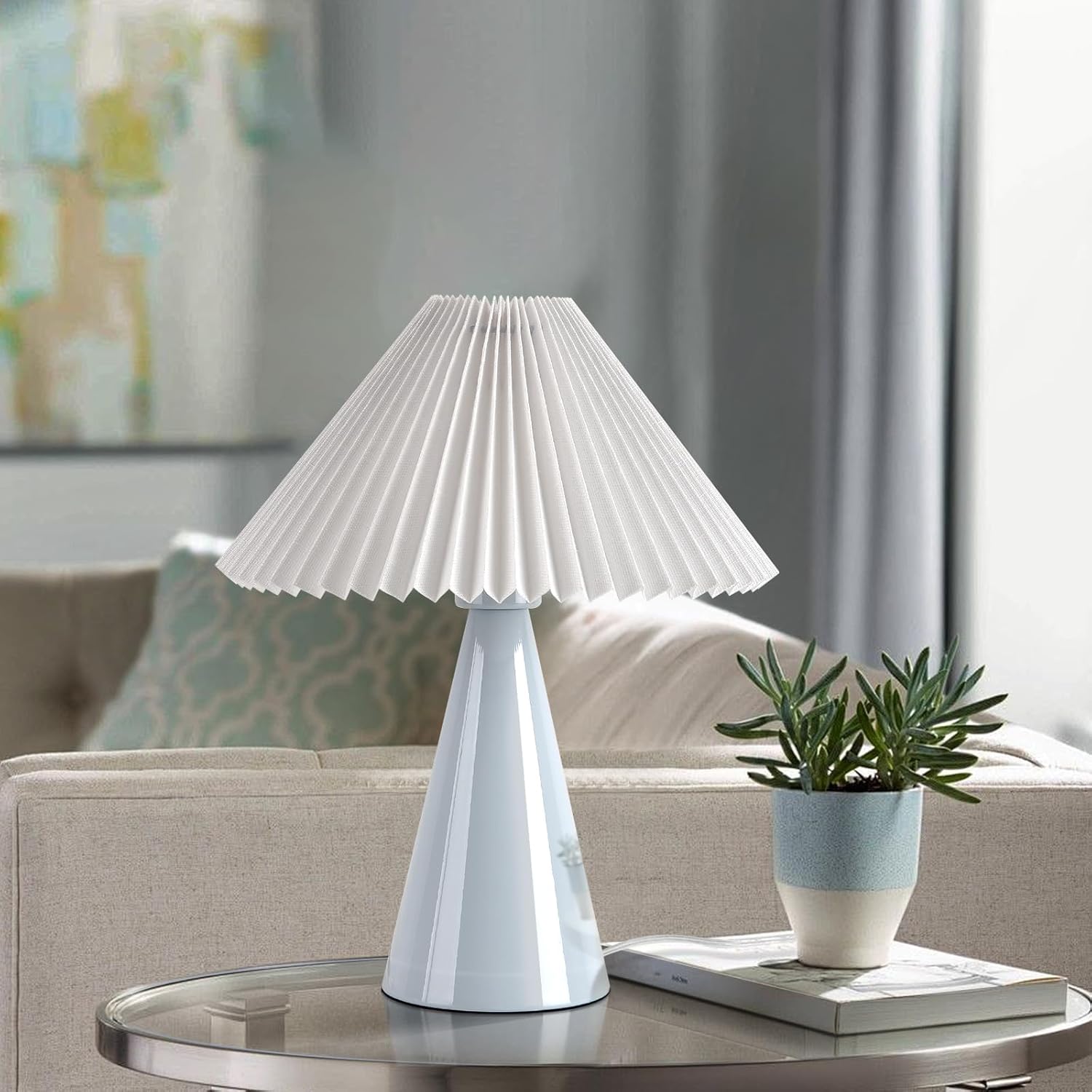 Luxe Black Table Lamp — Blue